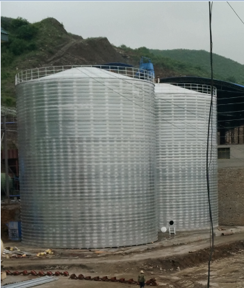 信州粮食钢板仓的安装全过程不用热焊接